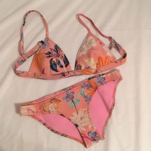 Pink floral Triangl Bikini with original bag